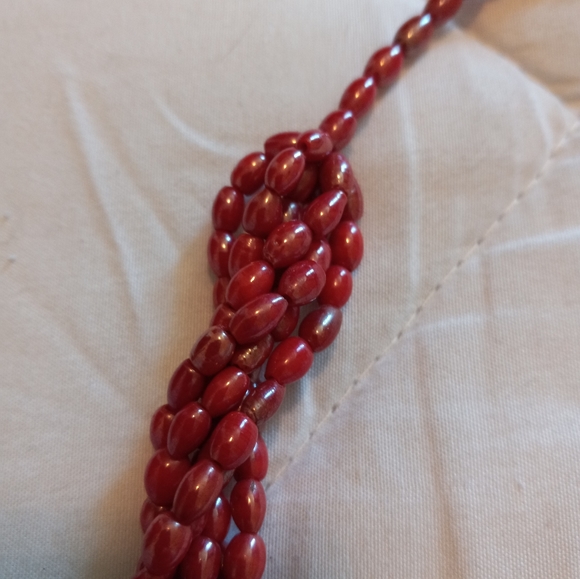 Vtg multi strand beads necklace - Picture 3 of 3